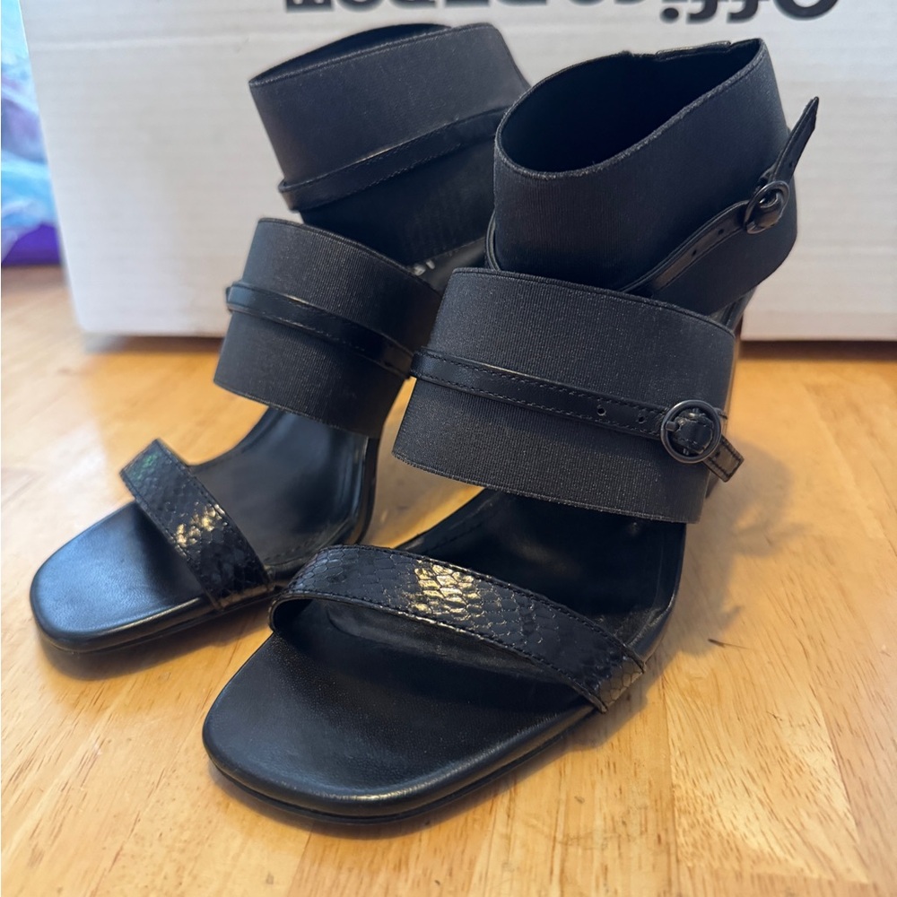 Donald J. Pliner Edie Elastic Ankle Strap Open Toe Sandal Heels 6